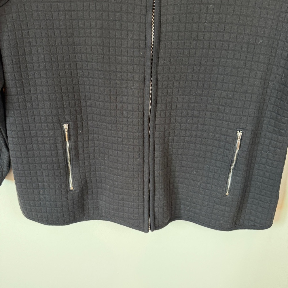 Karen Scott Black Quilted Zip Plus size Jacket Classic women’s 2X - Picture 5 of 12